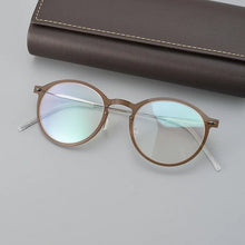 Load image into Gallery viewer, Denmark Round Screwless Glasses Frame Men Women Ultralight 4g Titanium Acetate Optical Eyeglasses  Prescription Gafa