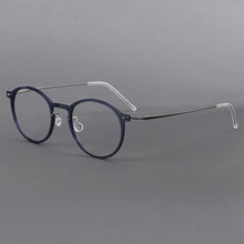 Load image into Gallery viewer, Denmark Round Screwless Glasses Frame Men Women Ultralight 4g Titanium Acetate Optical Eyeglasses  Prescription Gafa
