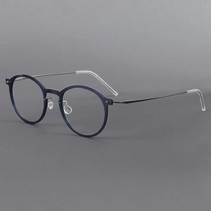 Denmark Round Screwless Glasses Frame Men Women Ultralight 4g Titanium Acetate Optical Eyeglasses  Prescription Gafa