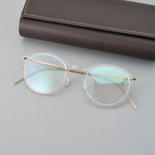 Load image into Gallery viewer, Denmark Round Screwless Glasses Frame Men Women Ultralight 4g Titanium Acetate Optical Eyeglasses  Prescription Gafa
