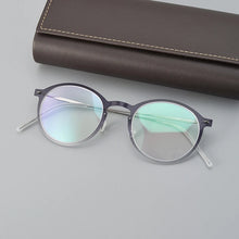 Load image into Gallery viewer, Denmark Round Screwless Glasses Frame Men Women Ultralight 4g Titanium Acetate Optical Eyeglasses  Prescription Gafa