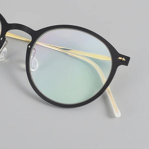 Denmark Round Screwless Glasses Frame Men Women Ultralight 4g Titanium Acetate Optical Eyeglasses  Prescription Gafa