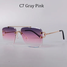 Load image into Gallery viewer, Fashion Unique Rimless Style Studded Sunglasses Vintage Women Men Brand Design Sunglasses Oculos De Sol 2399 carter