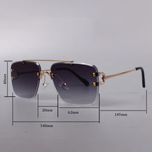 Load image into Gallery viewer, Fashion Unique Rimless Style Studded Sunglasses Vintage Women Men Brand Design Sunglasses Oculos De Sol 2399 carter