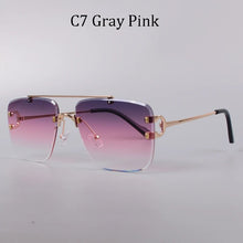 Load image into Gallery viewer, Fashion Unique Rimless Style Studded Sunglasses Vintage Women Men Brand Design Sunglasses Oculos De Sol 2399 carter