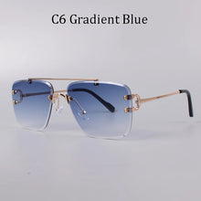 Load image into Gallery viewer, Fashion Unique Rimless Style Studded Sunglasses Vintage Women Men Brand Design Sunglasses Oculos De Sol 2399 carter