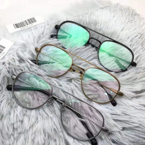 Japanese Pure Titanium Glasses Frame Men Retro Double Beam Women Optical Myopia Prescription Lens Eyeglasses GAFAS