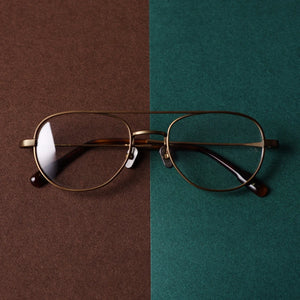 Japanese Pure Titanium Glasses Frame Men Retro Double Beam Women Optical Myopia Prescription Lens Eyeglasses GAFAS