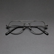 Carica l&#39;immagine nel visualizzatore di Gallery, Japanese Pure Titanium Glasses Frame Men Retro Double Beam Women Optical Myopia Prescription Lens Eyeglasses GAFAS
