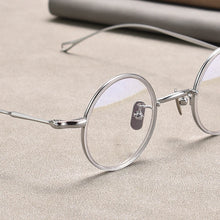 Load image into Gallery viewer, Japanese Small Round Glasses Frame Handmade Ultralight 7g Titanium Prescription Eyeglasses Optical Eyewear For High Degree