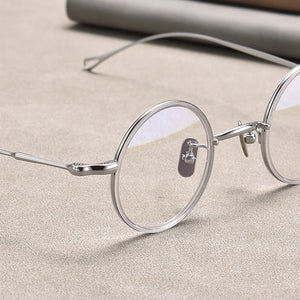 Japanese Small Round Glasses Frame Handmade Ultralight 7g Titanium Prescription Eyeglasses Optical Eyewear For High Degree