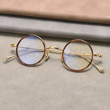 Load image into Gallery viewer, Japanese Small Round Glasses Frame Handmade Ultralight 7g Titanium Prescription Eyeglasses Optical Eyewear For High Degree