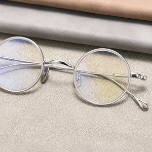 Japanese Small Round Glasses Frame Handmade Ultralight 7g Titanium Prescription Eyeglasses Optical Eyewear For High Degree