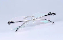 Load image into Gallery viewer, Leopard head glasses frame European and American men and women pure titanium tide frameless glasses prescription flat glass