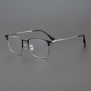 Myopia reading women personalized eyewear designer pure titanium casual optical eyeglasses Retro square glasses frame men