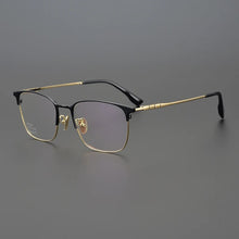 Load image into Gallery viewer, Myopia reading women personalized eyewear designer pure titanium casual optical eyeglasses Retro square glasses frame men