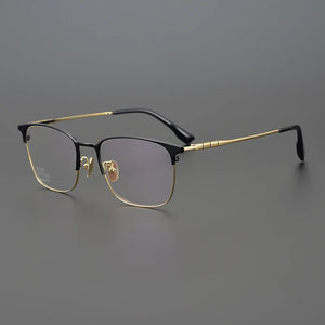 Myopia reading women personalized eyewear designer pure titanium casual optical eyeglasses Retro square glasses frame men