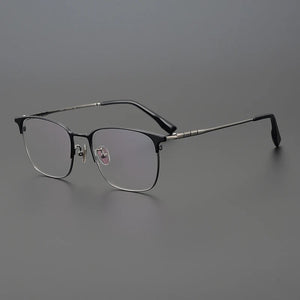 Myopia reading women personalized eyewear designer pure titanium casual optical eyeglasses Retro square glasses frame men