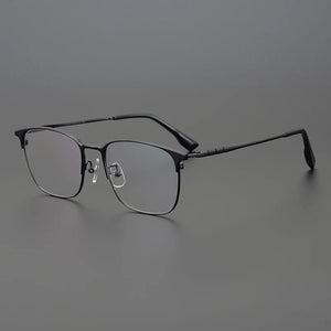 Myopia reading women personalized eyewear designer pure titanium casual optical eyeglasses Retro square glasses frame men