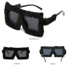 Load image into Gallery viewer, Fur Velvet Sunglasses for Women Luxury Oversized Cat Eye Plush Sun Glasses Female Party Club Funny Eyewear 9145