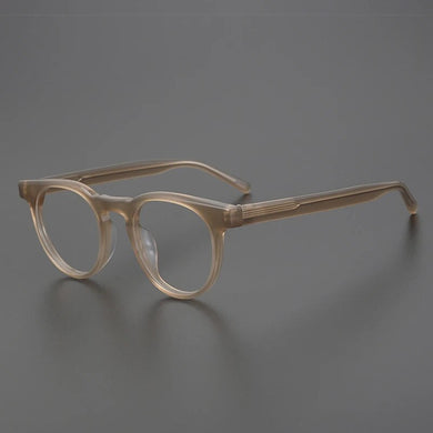 Arrive Classic Round Brown Glasses Frame for Men MM009 INS Hot Style Hand Craft Acetate Myopia Eyeglasses for Women