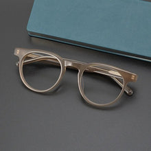 Load image into Gallery viewer, Arrive Classic Round Brown Glasses Frame for Men MM009 INS Hot Style Hand Craft Acetate Myopia Eyeglasses for Women
