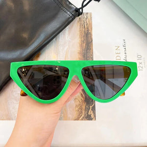 Arrive Fashional High Street Cat Eyes Sunglasses for Men and Women 100% Hand Made Yellow Acetate Solar Glasses