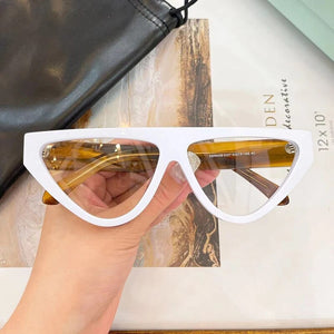 Arrive Fashional High Street Cat Eyes Sunglasses for Men and Women 100% Hand Made Yellow Acetate Solar Glasses