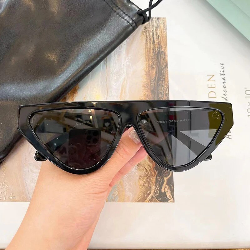 Arrive Fashional High Street Cat Eyes Sunglasses for Men and Women 100% Hand Made Yellow Acetate Solar Glasses