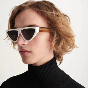 Arrive Fashional High Street Cat Eyes Sunglasses for Men and Women 100% Hand Made Yellow Acetate Solar Glasses