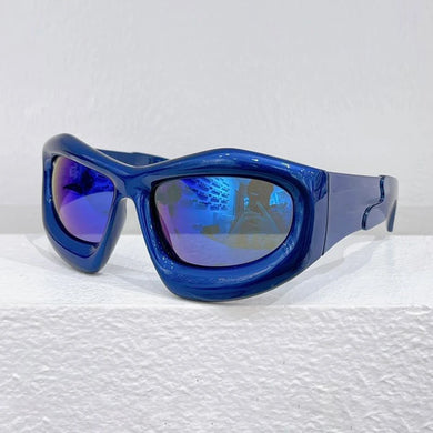 Arrive High Street Blue Sunglasses Men Shades Classic OERI075 Limited Edition Oval Acetate Solar Glasses for Women