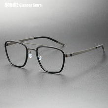 Load image into Gallery viewer, Denmark Brand Ultralight Retro Square Pilot Titanium Glasses Frame Men Women Myopia Optic Prescription Eyeglasses 9708