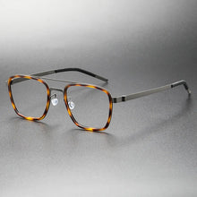 Load image into Gallery viewer, Denmark Brand Ultralight Retro Square Pilot Titanium Glasses Frame Men Women Myopia Optic Prescription Eyeglasses 9708