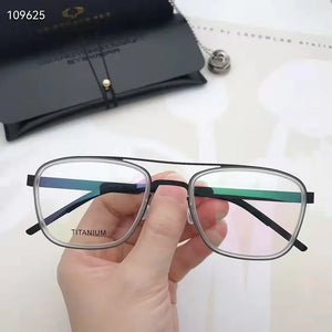 Denmark Brand Ultralight Retro Square Pilot Titanium Glasses Frame Men Women Myopia Optic Prescription Eyeglasses 9708