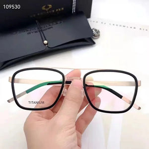 Denmark Brand Ultralight Retro Square Pilot Titanium Glasses Frame Men Women Myopia Optic Prescription Eyeglasses 9708