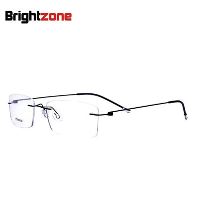 Fashion Titanium Myopia Rimless Glasses Memory Square Eyeglasses Optical Frame Eyewear Men Women Brand Brightzone