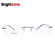 Load image into Gallery viewer, Fashion Titanium Myopia Rimless Glasses Memory Square Eyeglasses Optical Frame Eyewear Men Women Brand Brightzone