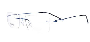 Fashion Titanium Myopia Rimless Glasses Memory Square Eyeglasses Optical Frame Eyewear Men Women Brand Brightzone