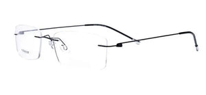Fashion Titanium Myopia Rimless Glasses Memory Square Eyeglasses Optical Frame Eyewear Men Women Brand Brightzone
