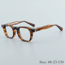 Load image into Gallery viewer, Vintage Hard Acetate Frame TVR527 Sphere Myopia Optical Eyeglass Retro Square Handcraft Women Man