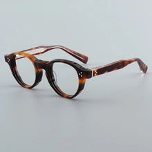 Load image into Gallery viewer, Vintage Hard Acetate Frame TVR528 Sphere Myopia Optical Eyeglass Retro Round Handcraft Women Man