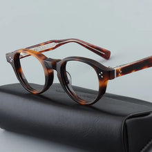 Load image into Gallery viewer, Vintage Hard Acetate Frame TVR528 Sphere Myopia Optical Eyeglass Retro Round Handcraft Women Man