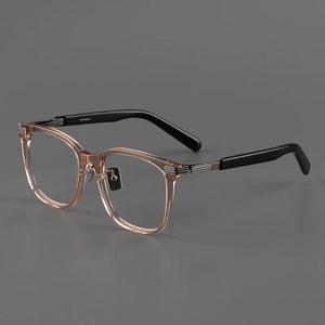 acetate alloy glasses frame men Designer optical eyeglasses  Myopia reading women square personalized eyewear