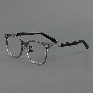 acetate alloy glasses frame men Designer optical eyeglasses  Myopia reading women square personalized eyewear