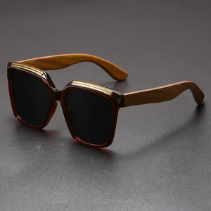 Ancient Wood Mirror Legs Polarized Sunglasses For Men And Women's Driving Glasses UV400