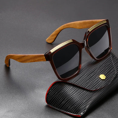 Ancient Wood Mirror Legs Polarized Sunglasses For Men And Women's Driving Glasses UV400