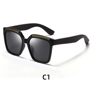 Ancient Wood Mirror Legs Polarized Sunglasses For Men And Women's Driving Glasses UV400