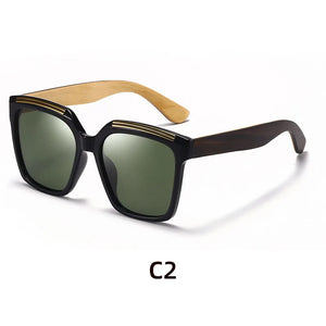 Ancient Wood Mirror Legs Polarized Sunglasses For Men And Women's Driving Glasses UV400