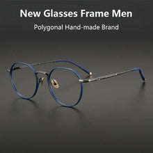 Carica l&#39;immagine nel visualizzatore di Gallery, Italian Handmade Brand Glasses Frame Polygonal Retro Full Frame Men Women Myopia Eyeglasse Prescription Reading Eyewear