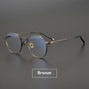 Italian Handmade Brand Glasses Frame Polygonal Retro Full Frame Men Women Myopia Eyeglasse Prescription Reading Eyewear